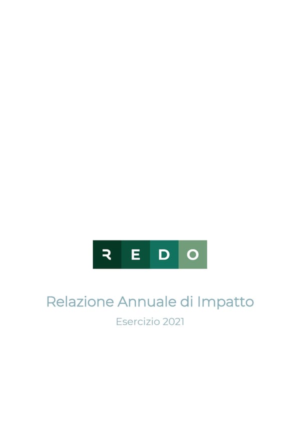 2021 | Relazione Annuale di Impatto - Page 1