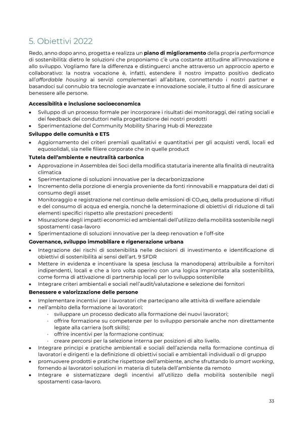 2021 | Relazione Annuale di Impatto - Page 33